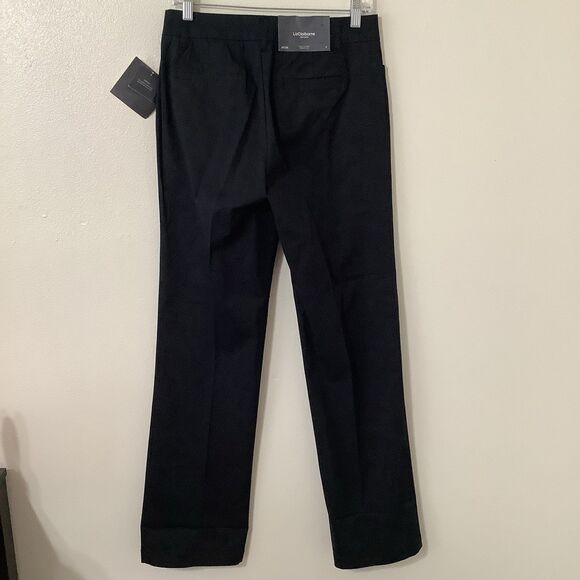 NWT Liz Claiborne Jackie Stretch Straight Leg Black Casual Pants 4 - Picture 8 of 10